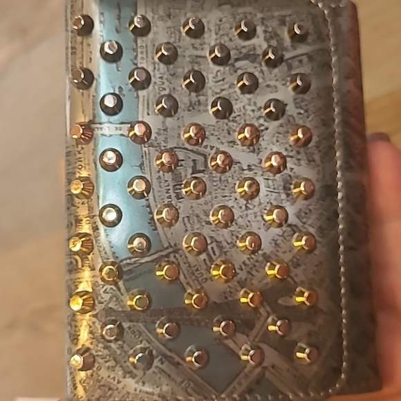 Fabulous Christian Louboutin multi color studs Paris Streets wallet giftable - Picture 3 of 15